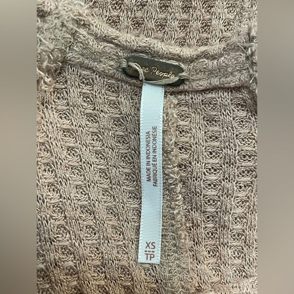 Free People Mauve Rose Hi Low Thermal XS - Picture 7 of 8